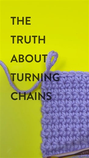 If you’re working with SC stitches and would like your edges to look nice and straight, skip that turning chain completely! I promise, you don’t really need it. Simply pull up a loop approx the height of your SC stitch, turn, and then work directly into the first stitch. No chains needed! | Bernat Yarn