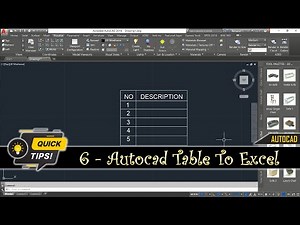 Move AutoCAD Table To Excel | Beginner Tips 6 | AutoCAD