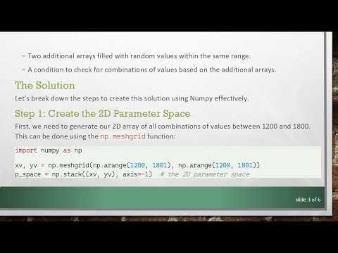 Efficiently Apply Functions Over a 2D Parameter Space with Numpy
