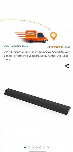 VIZIO M-Series All-in-One 2.1 Immersive Sound Bar with 6 High-Performance Speakers