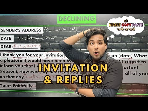 Invitation writing class 12 | invitation and reply class 12 | by Rahul Dwivedi