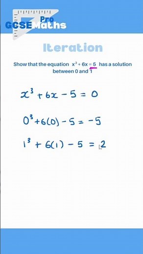 Iteration Solution Between -3 and -4 | GCSE Maths Pro #highertier #iteration #maths #gcse #edexcel