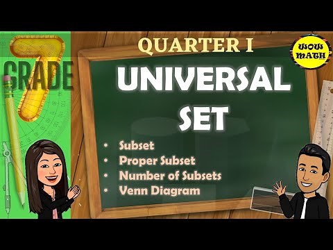 HOW TO ILLUSTRATE UNIVERSAL SET AND SUBSET AND FIND THE NUMBER OF SUBSETS || GRADE 7 MATHEMATICS Q1