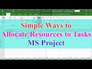 Allocating Resources in MS Project