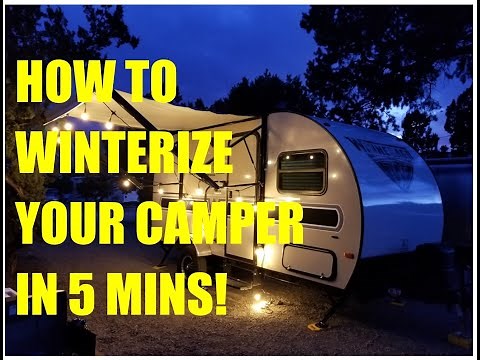 How to winterize a camper in LESS than 5 Min! / RV Winnebago Drop