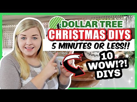 10 *NEW* DOLLAR TREE CHRISTMAS DIYS 2021 (5 minutes or less!) Krafts by Katelyn
