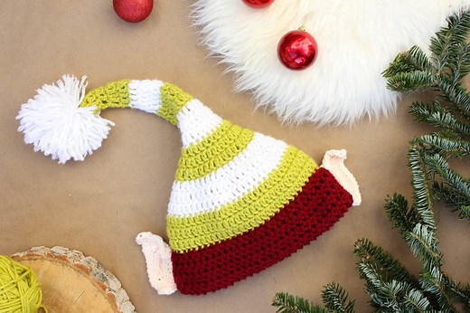 Free Crochet Elf Hat Pattern (with cutest ears!) 🧶 Make & Do Crew
