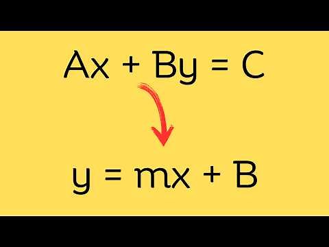 Convert from Standard Form to Slope Intercept