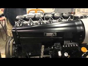 6 cilinder BF6L913 proefdraaien op de bok, klaar voor de inbouw in Magirus S3500 uit 1952, NF-72-83