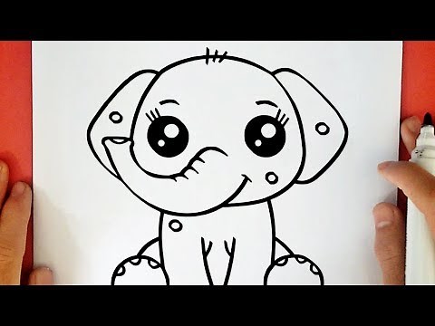 HOW TO DRAW A CUTE ELEPHANT