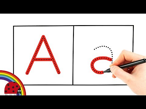 Write English alphabet from A to Z with dotted letters