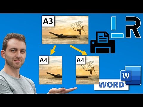 MS Word: Print A3 on 2x A4 pages ✅ 1 MINUTE