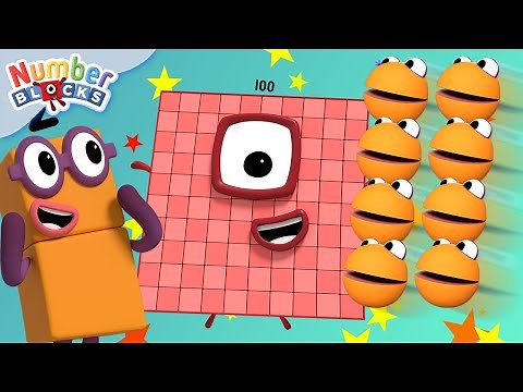 Numberblocks | Number Fun | Numberblobs Counting to one hundred in twos