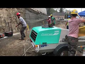 Spraying shotcrete with IMER Prestige Pump with hi flow 60.12 Rotor / Stator