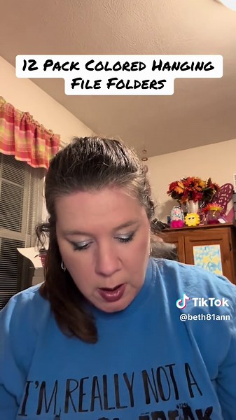 Organize with 12-Pack Colored Hanging File Folders