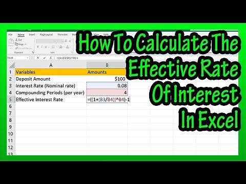 How To Calculate The Effective Interest Rate (By Hand, Creating A Formula) In Excel Explained
