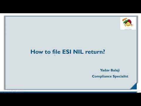 How to file #ESI NIL return?