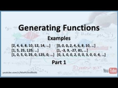 Generating Functions: Examples - Part 1