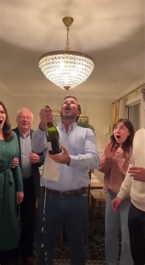 Champagne Cork DESTROYS Chandelier!