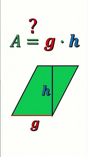 Flächeninhalt Parallelogramm visuell erklärt #geometrie #parallelogram #schulerfolg
