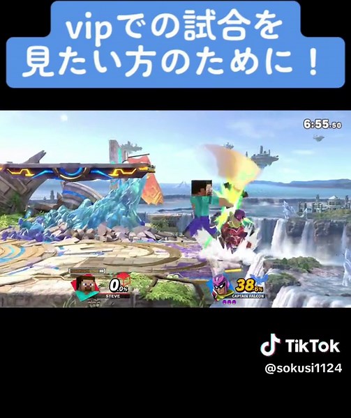 vipでの試合を見たい方のために！ #スマブラsp #スティーブ #おすすめにのりたい #smashbrosultimate #バズれ #steve