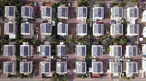 Neighborhoods Houses. Aerial View of Residential Houses Suburb. Stock Footage - Video of neighborhood, architecture: 227370214