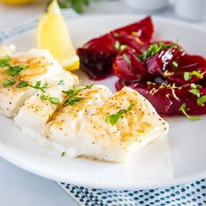 118K views · 203 reactions | Easy Baked Cod - an easy oven baked cod recipe that is lightly seasoned and topped with melted butter! Served with Harvard Beets from Aunt Nellie's for a delicious complete meal. Get the Recipe - https://dinnersdishesanddesserts.com/easy-baked-cod/ | Dinners, Dishes and Desserts | Facebook