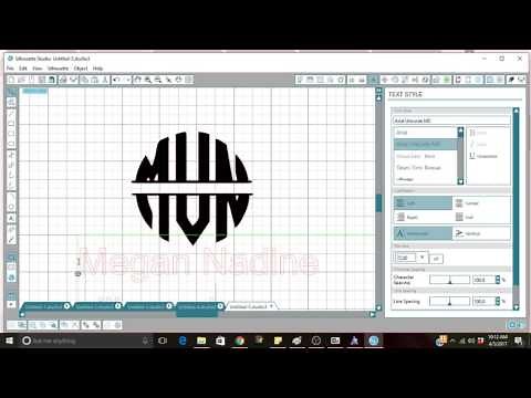 Beginner Circle Monogram- SIlhouette Studio EASY