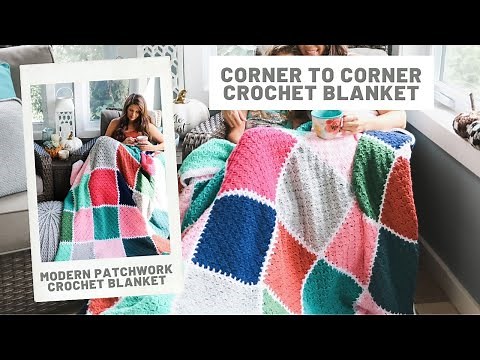How To Crochet Modern Patchwork Throw
