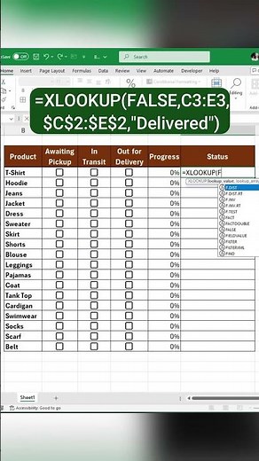 Effortless Delivery Tracking Made Easy with Excel Checkboxes!