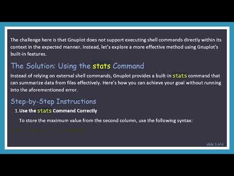 How to Use the tail Command in Gnuplot