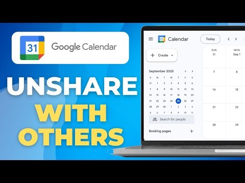 How To Unshare Google Calendar With Others | Easy Steps