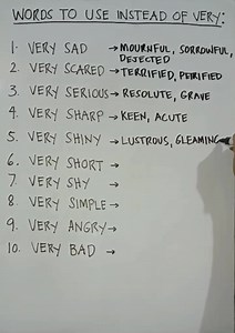 198K views · 7.3K reactions | WORDS TO USE INSTEAD OF VERY https://youtube.com/@timtimtv1125 | Tim Tim TV | Facebook