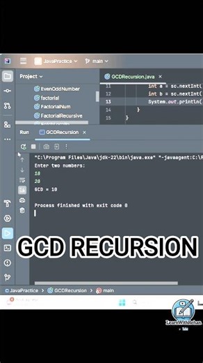 GCD (Greatest Common Divisor) is the largest number that divides two numbers exactly #coding