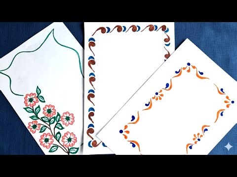 Border design drawing for project/how to make design for project work/how to make front page design