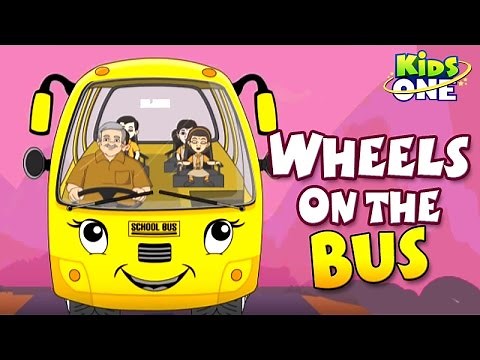 Wheels On The Bus || English Animated Nursery Rhymes || KidsOne