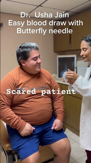 Scared patient, but easy blood draw from butterfly needle.# #drushajain #BloodDraw#Easy #Scared#hurt