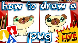 How To Draw A Pug Kawaii - Art For Kids Hub -