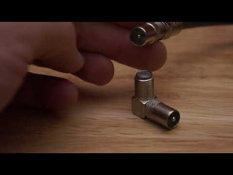 Right Angle F connector - how to use - f female to pal male adapter