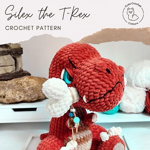 Silex the T-rex | Crochet PDF Pattern - Etsy