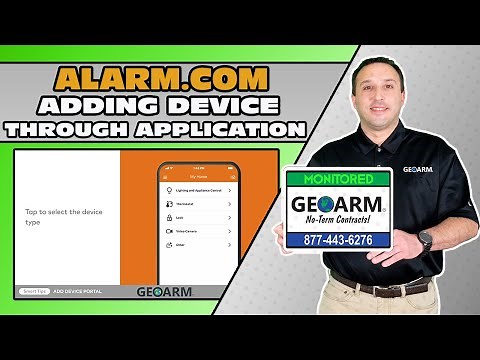 Alarm.com Adding Device through Application