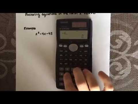 Factoring a simple quadratic equation using a calculator (Casio fx-991MS)