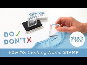 How to: Clothing Name Stamp