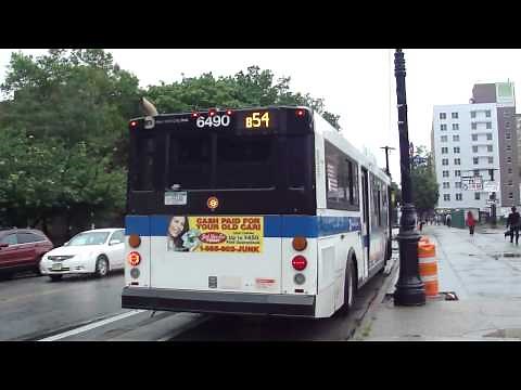 MTA NYCT Bus: 2004 Orion VII B54 Bus #6490 at Fleet Pl-Myrtle Ave