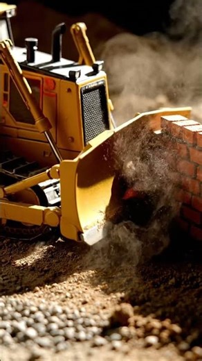 Toy Bulldozer Destroys Bricks in Epic Demolition! 🚜💥