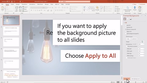 Add a background picture to your slides