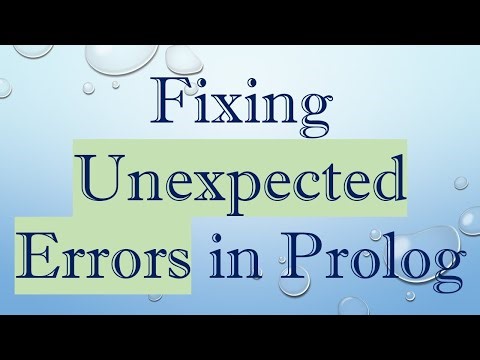 Fixing Unexpected Errors in Prolog