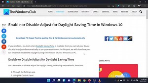 Enable or Disable Adjust for Daylight Saving Time in Windows 11