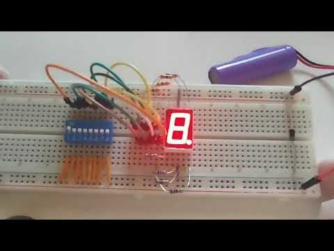 Dip switch control seven segment