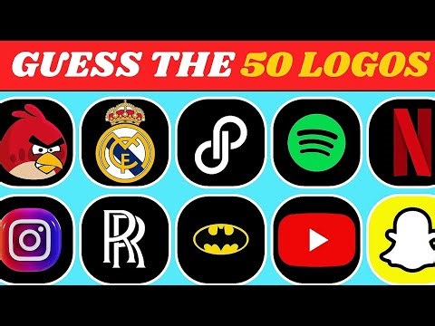 Guess The Logo in 5 Seconds |50 Famous logos| logo Quiz